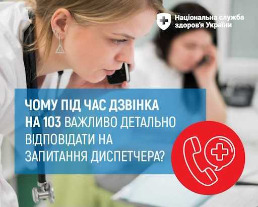 Чому під час дзвінка на 103 важливо детально відповідати на запитання диспетчера?