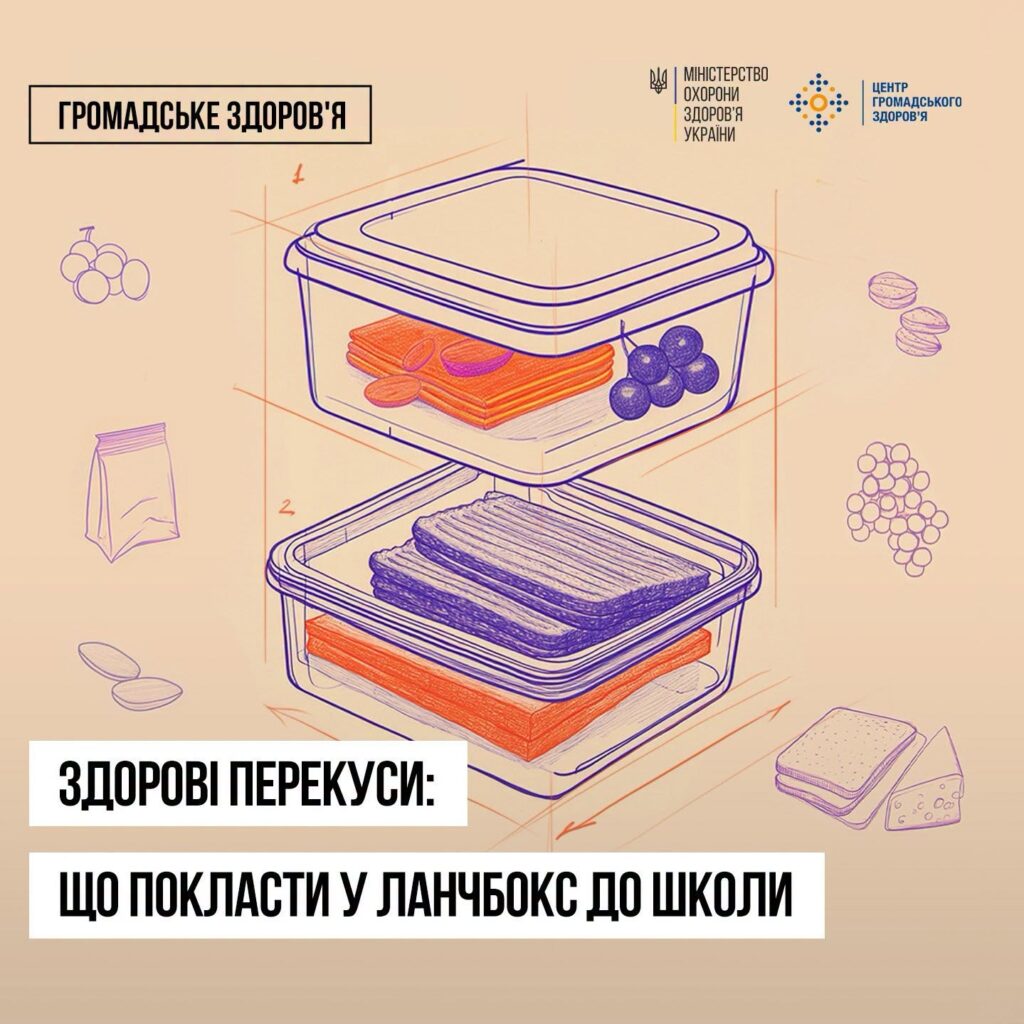 Здорові перекуси: що покласти у ланчбокс до школи