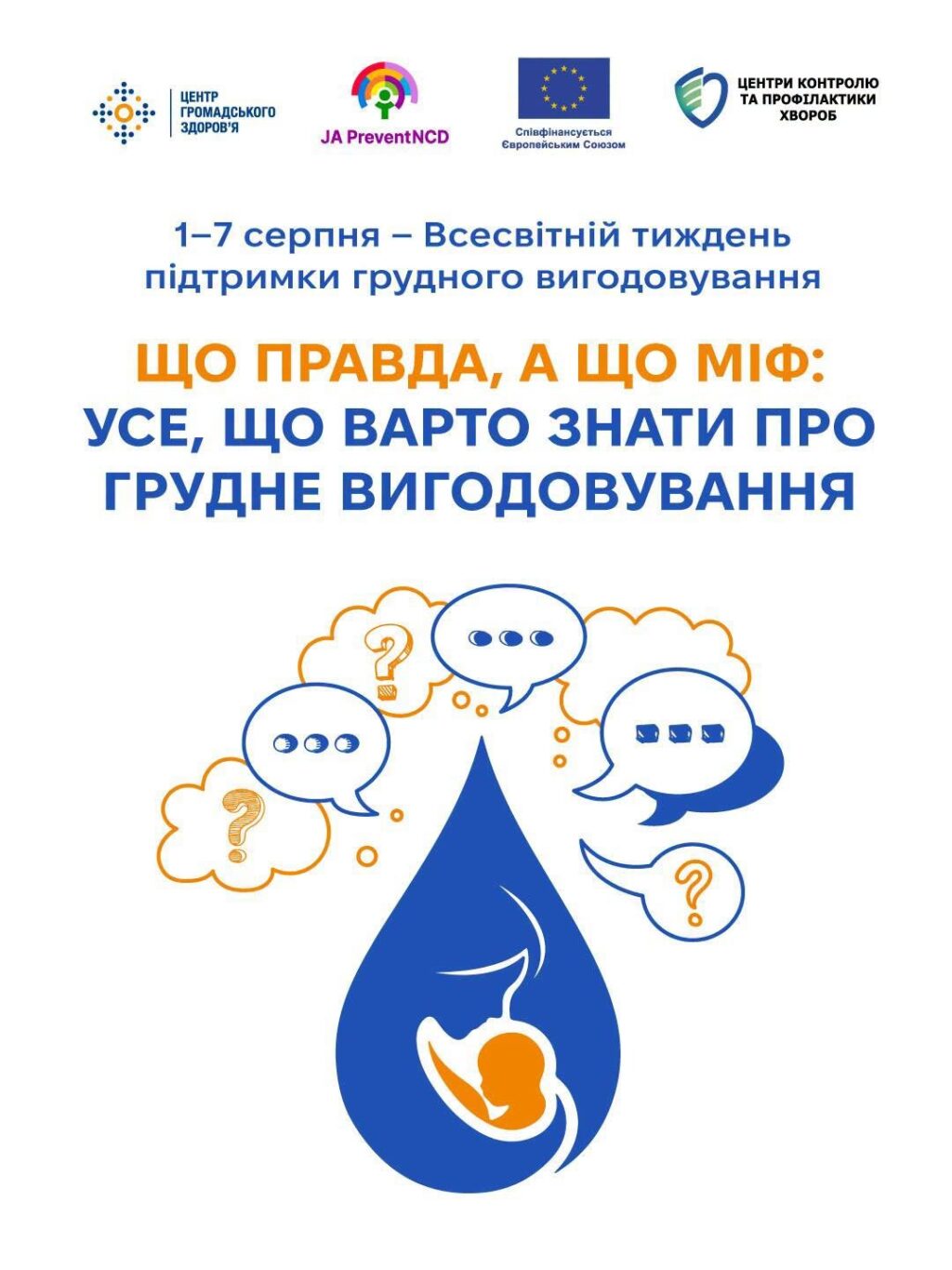 1-7 серпня – Всесвітній тиждень підтримки грудного вигодовування