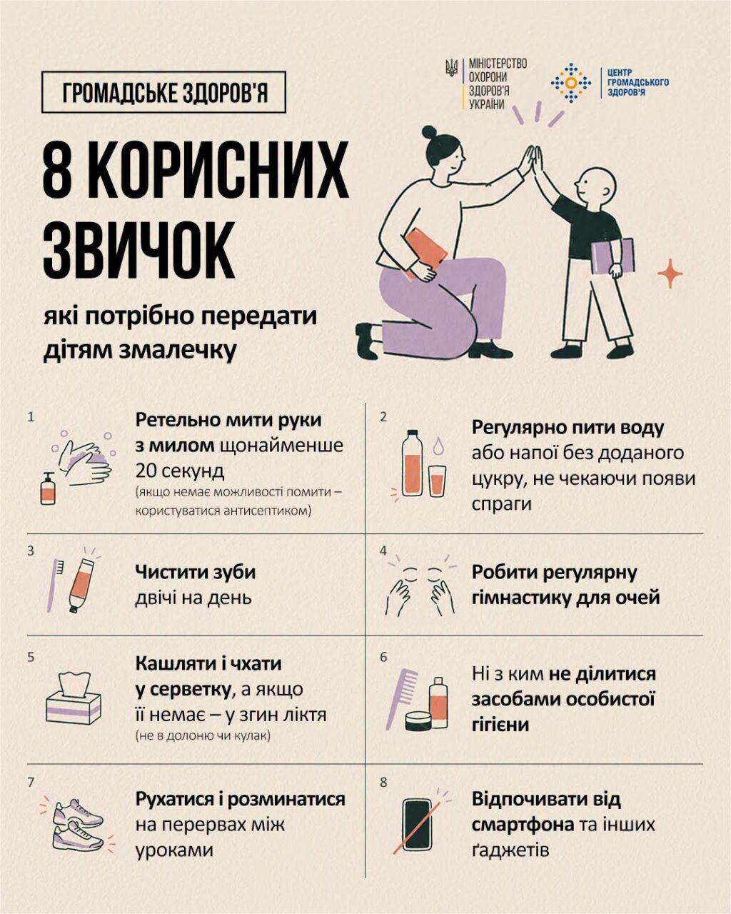 8 корисних звичок, які потрібно передати дітям змалечку