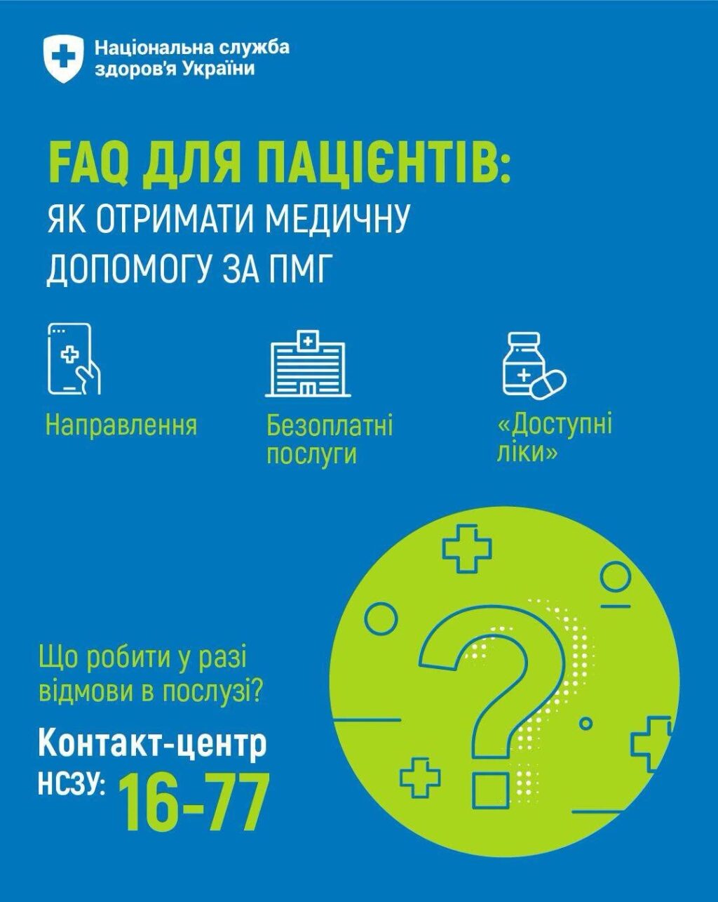 Як отримати медичну допомогу за ПМГ