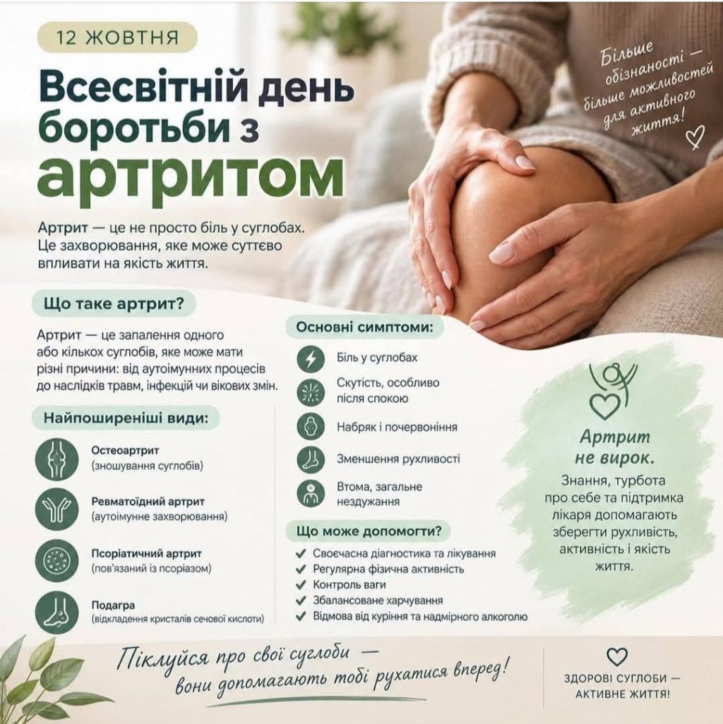 Всесвітній день боротьби з артритом (World Arthritis Day)